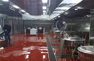 10月5日，泰山玻璃纖維（太原）有限公司職工餐廳裝飾裝修施工項(xiàng)目-志遠(yuǎn)凈化工程項(xiàng)目進(jìn)度